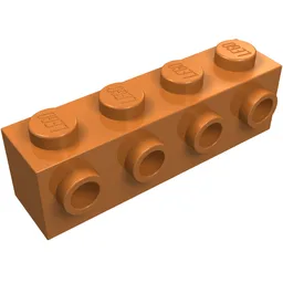 Brick Special 1 x 4 with 4 Studs on One Side / Medium Nougat