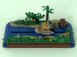 Riverboat Diorama (With moving boat!)