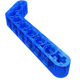Technic Beam 1 x 9 Bent (7 - 3) Thick / Trans-Dark Blue