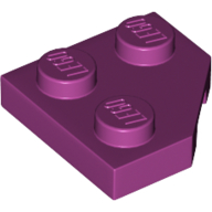Lego Wedge Plate 2 x 2 Cut Corner / Magenta