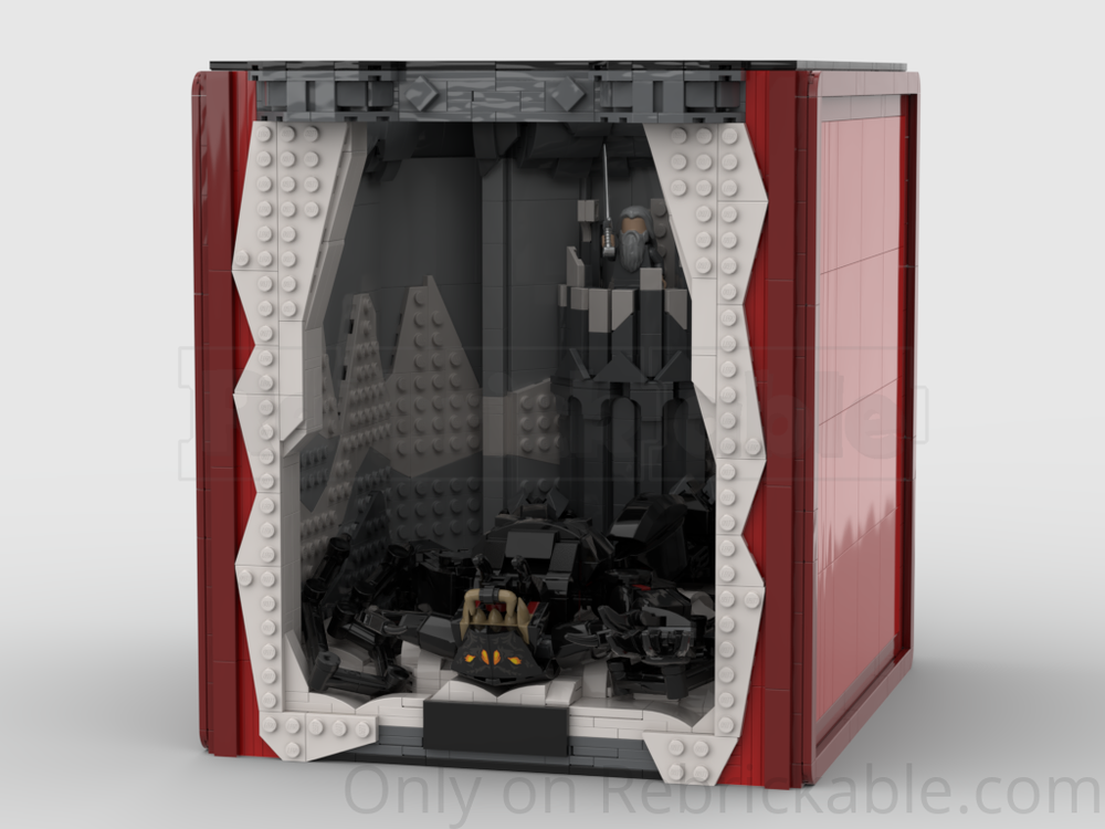Lego Balrog Defeated Book Nook - Red Book of Westmarch Edition
