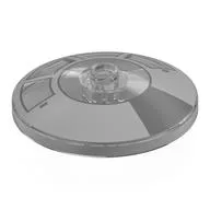Dish 4 x 4 Inverted with Open Stud [Radar] with Light Bluish Grey Cockpit Print / Trans-Clear