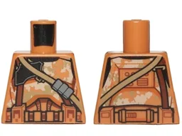 Torso SW Armor Camouflage Clone Trooper with Dark Tan Diagonal Belt Pattern / Medium Nougat