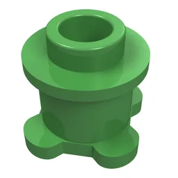 Belville / Scala, Brick Round 1 x 1 x 2/3 Round / Bright Green