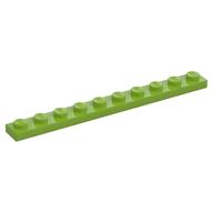 Lego Plate 1 x 10 / Lime