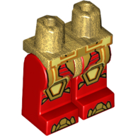 Lego Hips and Red Legs with Macy Armor and Circuitry 72003-1 / Pearl Gold