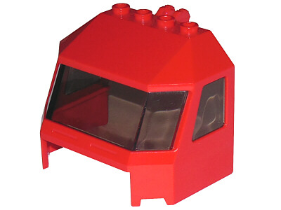 Lego Windscreen 4 x 6 x 4 Cab with Hinge and 1 x 4 Bottom Cutout with Trans-Brown Glass (45406 / 46103)