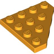 Lego Wedge Plate 4 x 4 Cut Corner / Bright Light Orange