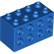 Brick Special 2 x 4 x 2 with Studs on Sides / Blue