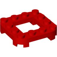 Lego Plate Round Corners 4 x 4 x 2/3 Circle with 2 x 2 Opening / Red