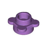 Lego Plant, Flower, Plate Round 1 x 1 with 4 Petals / Medium Lavender