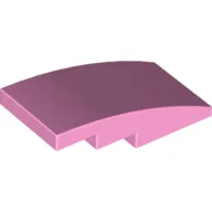 Brick Curved 4 x 2 No Studs / Bright Pink