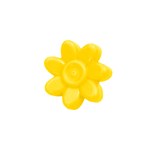 Lego Plant, Flower, 7 Petals on Pin / Yellow