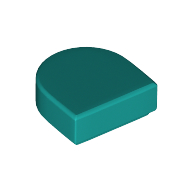 Lego Tile Round 1 x 1 Half Circle / Dark Turquoise