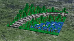 Curved track section