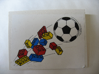Lego Slope 10 6 x 8 with Bricks and Soccer Ball (Football) Pattern (Sticker) - Sets 3309 / 3310
