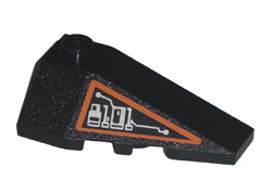 Lego Wedge 4 x 2 Triple Right with '8101' Circuitry Pattern (Sticker) - Set 8101