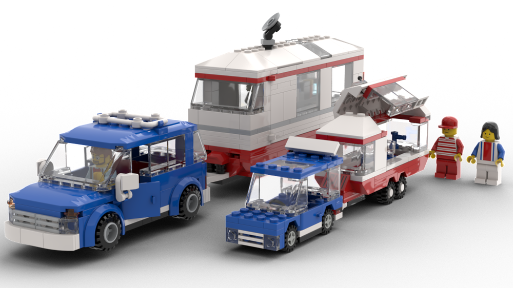 Lego Car & caravan - Remake of Classic set 6590