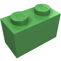 Brick 1 x 2 / Bright Green