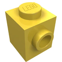 Brick Special 1 x 1 with Stud on 1 Side / Yellow