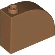 Brick Curved 1 x 3 x 2 / Medium Nougat