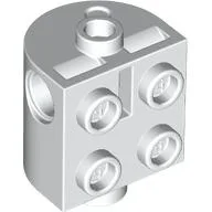 Brick Round Half 2 x 2 x 2 with 4 Studs on Side with R2-D2 Body Print / White