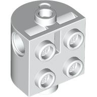 Lego Brick Round Half 2 x 2 x 2 with 4 Studs on Side with R2-D2 Body print / White