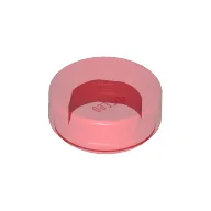 Tile Round 1 x 1 / Trans-Red