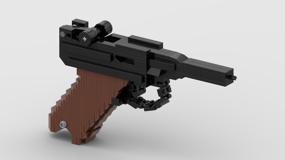 LEGO Luger P08 Blowback Rubber Band Gun