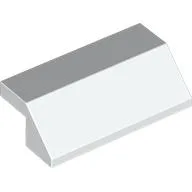 Brick Sloped 45° 2 x 4 with 2/3 Inverted Cutout and no Studs / White