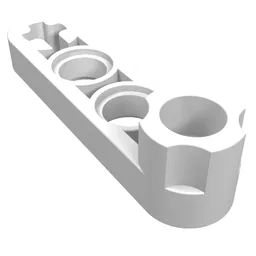 Technic Beam 1 x 4 Thin with Stud Connector / White