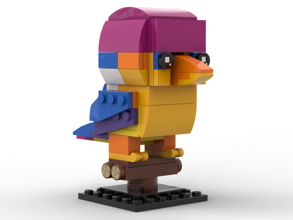 Lego Black Backed Dwarf Kingfisher (Oriental Dwarf Kingfisher): Birdheadz