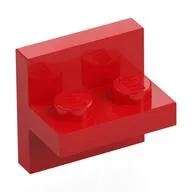 Bracket 2 x 2 with 1 x 2 Vertical Studs / Red