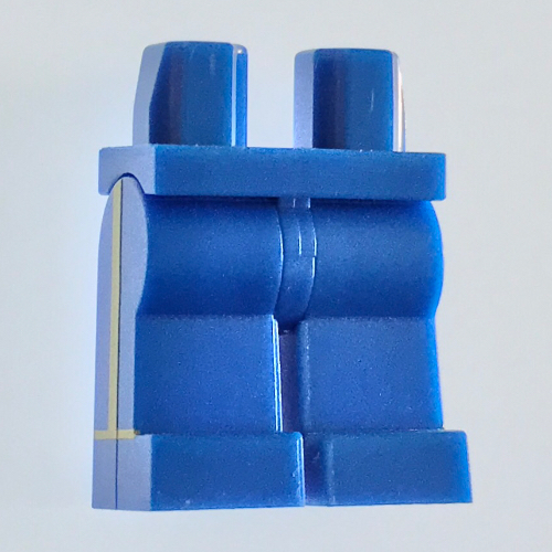 Lego Hips and Blue Legs with Gold Vertical and Horizontal Stripe on Sides Print (Toy Soldier) / Blue