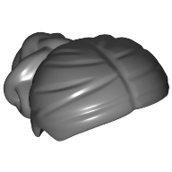 Lego Hair Elaborate Knot Bun / Dark Bluish Gray