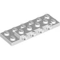 Lego Plate Special 2 x 6 x 2/3 with 4 Studs on Side, 1 Support Wall on Bottom / White