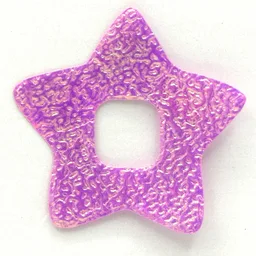 Clikits Icon Accent, Star 3 1/4 x 3 1/4 with Textured Surface / Light Purple