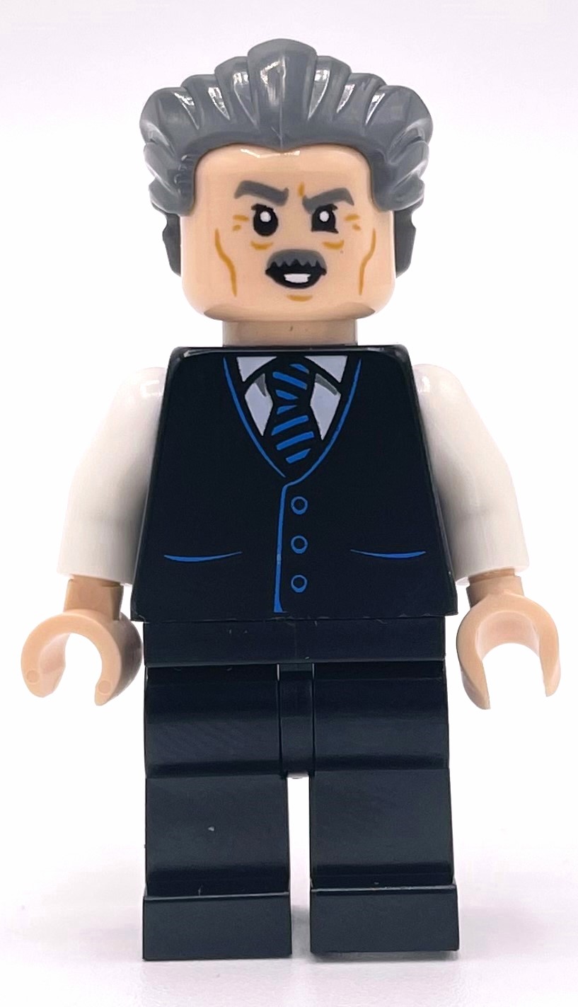Lego J. Jonah Jameson, Black Suit, Dark Bluish Gray Hair