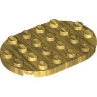 Lego Plate Round 4 x 6 / Pearl Gold