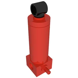 Pneumatic Cylinder with 1 Inlet Medium (48mm) / Red