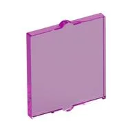 Glass for Window 1 x 2 x 2 Flat / Trans-Dark Pink