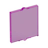 Lego Glass for Window 1 x 2 x 2 Flat / Trans-Dark Pink