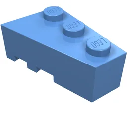 Brick Wedged, Angled 3 x 2 Right / Medium Blue