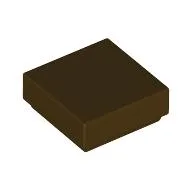 Tile 1 x 1 with Groove / Dark Brown