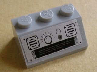 Lego Slope 45 2 x 3 with Radio Control and Loudspeaker Pattern (Sticker) - Set 8635