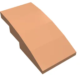 Brick Curved 4 x 2 No Studs / Nougat