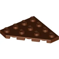 Wedge Plate 4 x 4 Cut Corner / Reddish Brown