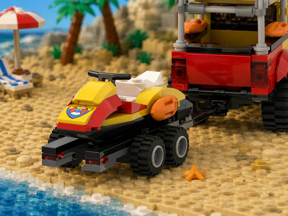 Lego Trailer with Lifeguard's ski jet (suitable for Raptor MOC)