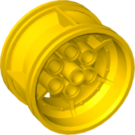Lego Wheel 43.2 x 26 Technic Racing Small with 6 Pinholes / Yellow