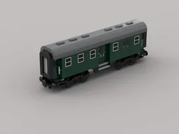 2nd class / luggage compartment conversion car, four axles from the German Federal Railroad